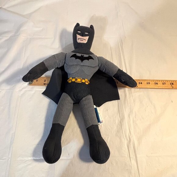 Batman Grey Knight Plush Superhero Toy 14" Gray & Black With Cape Northwest 2017 - Picture 4 of 10